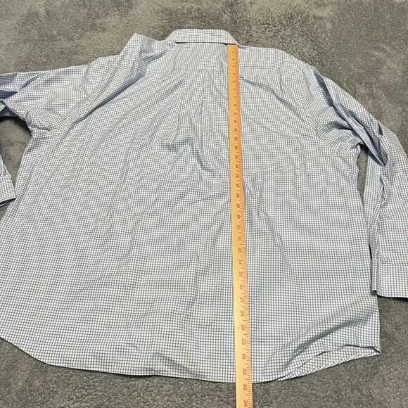 Duluth Trading WrinkleFighter Shirt Mens 3XL Plaid Blue Long Sleeve - Picture 4 of 7